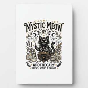 Mystieke Meow Kat Hekserige Mystieke Apotheek Kat Fotoplaat