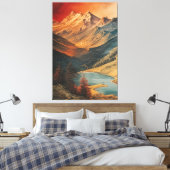 Mystieke Mereflecties Canvas Afdruk (Insitu (Slaapkamer))