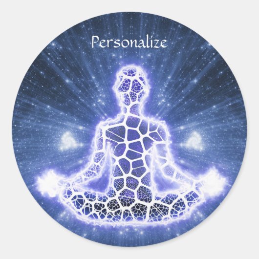 Mystieke Metafysische Meditatie Personaliseren Ronde Sticker (Voorkant)