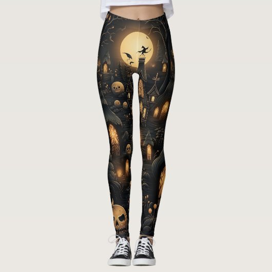 🌌 Mystieke Midnight Magic Leggings 🌌 (Voorkant)