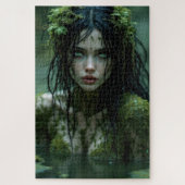 Mystieke moerasgodin in groene wateren Muse Legpuzzel (Verticaal)