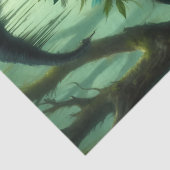 Mystieke moerasheks in smaragdgroen betoverd tissuepapier (Detail)