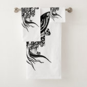 Mystieke Moth & Crescent Moon Badhanddoek Set Bad Handdoek (Insitu)