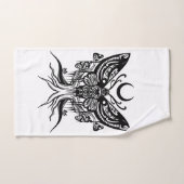 Mystieke Moth & Crescent Moon Badhanddoek Set Bad Handdoek (Handdoek)
