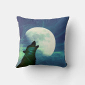 Mystieke Nachtwolf Sierkussen (Achterkant)