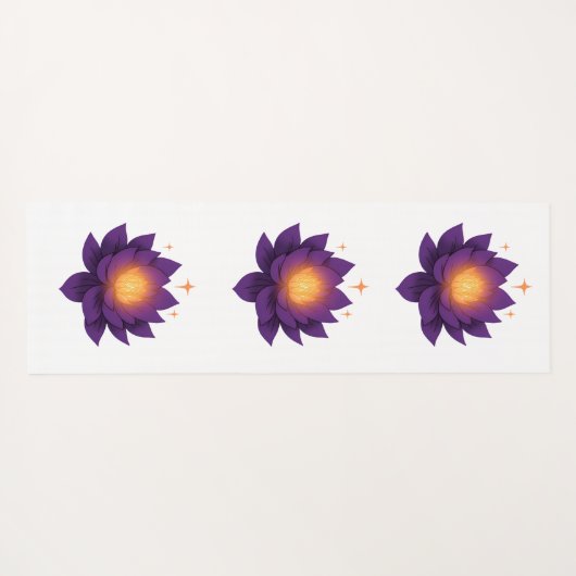 Mystieke Namaste yogamat met biddende handen en Ma (Achterkant (horizontaal))