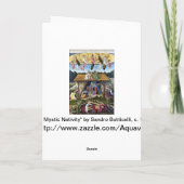 Mystieke Nativiteit van Sandro Botticelli Feestdagen Kaart (Achterkant)