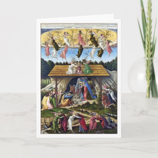 Mystieke Nativiteit van Sandro Botticelli Feestdagen Kaart (Voorkant)