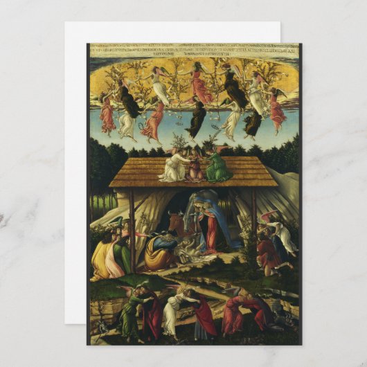 Mystieke Nativiteit van Sandro Botticelli Feestdagenkaart (Voorkant / Achterkant)