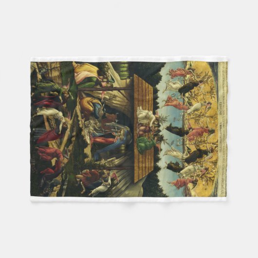 Mystieke Nativiteit van Sandro Botticelli Fleece Deken (Voorkant (Horizontaal))