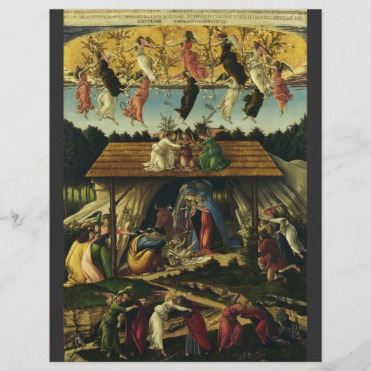 Mystieke Nativiteit van Sandro Botticelli Flyer (Voorkant)