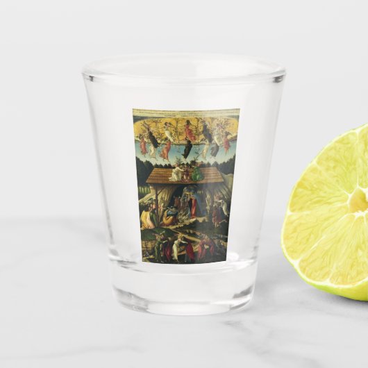 Mystieke Nativiteit van Sandro Botticelli Shot Glas (Voorkant)