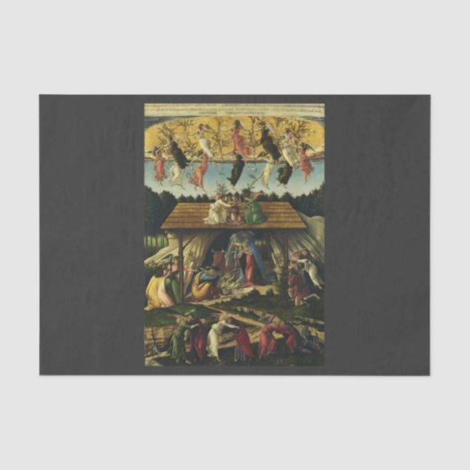 Mystieke Nativiteit van Sandro Botticelli Tissuepapier (Voorkant)