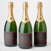 Mystieke natuur Halloween feest Sparkling Wijnetiket (Flessen)