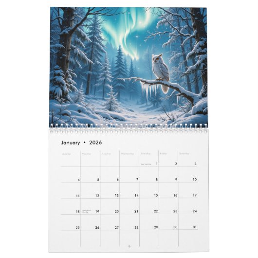 Mystieke Natuur Landschappen 2026 Fantasy Wall Kalender (Jan 2026)