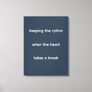 Mystieke Navy Typografie Perfusionist Kunst Canvas Afdruk