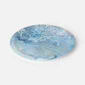 Mystieke oceaan droomt zeepaardkorvis blauwgroen b papieren bordje (Gekanteld)