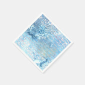 Mystieke oceaan droomt zeepaardkorvis blauwgroen b servet (Hoek)