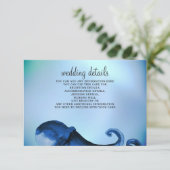 Mystieke oceaan octopus bruiloft details Kaarten (Staand voorkant)