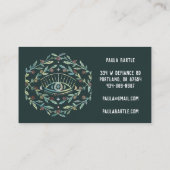 Mystieke ogen en Rozen wijnstokken Magische Boho C Klantenkaartje (Achterkant)