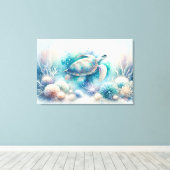Mystieke Onderwater Zee Turtle Print (Insitu (Houten vloer))