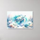 Mystieke Onderwater Zee Turtle Print (Voorkant)