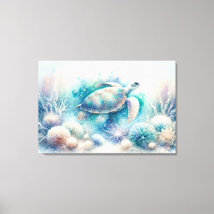 Mystieke Onderwater Zee Turtle Print