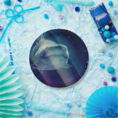 Mystieke onderwaterhaai papieren bordje (Feest)