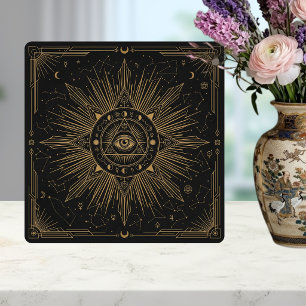 Mystieke Oog Hemelse Sterrenbeelden Goud Design Ce Tegeltje