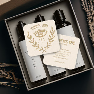 Mystieke Oog & Wijnstokken Elegante Boho Bestellin Vierkante Visitekaartje
