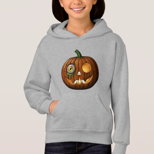 Mystieke Oogbal & Skelet Handen Jack-O-Lantern (Voorkant)