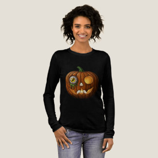 Mystieke Oogbal & Skelet Handen Jack-O-Lantern Tri-Blend Shirt
