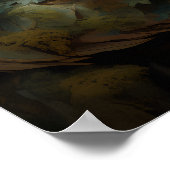 Mystieke oosterse draak illustratie print/ poster (Hoek)