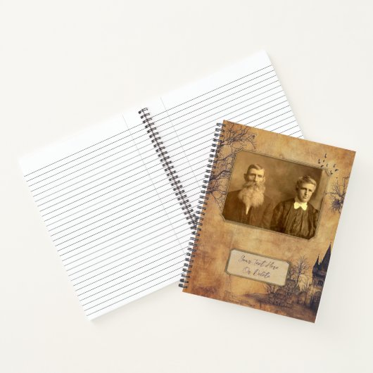 Mystieke ouderwetse  Notitieboek Sjabloon (Binnen)