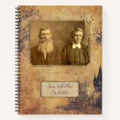 Mystieke ouderwetse  Notitieboek Sjabloon (Voorkant)