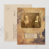 Mystieke ouderwetse Notitieboek Sjabloon Briefkaart (Voorkant / Achterkant)