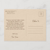 Mystieke ouderwetse Notitieboek Sjabloon Briefkaart (Achterkant)