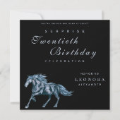 Mystieke paard ANY Surprise verjaardagsfeestje Kaart (Voorkant)