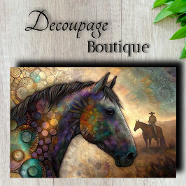 Mystieke Paard Decoupage Tissuepapier