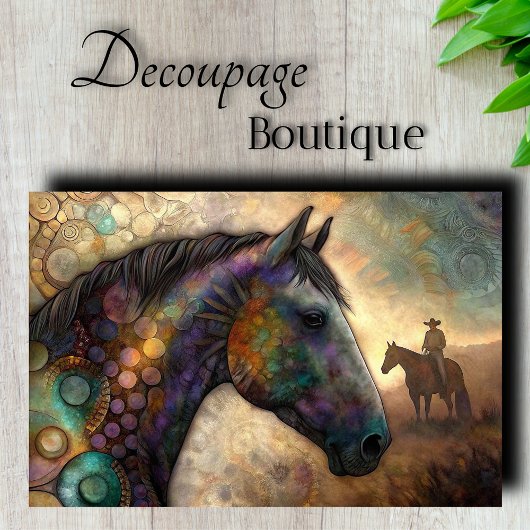 Mystieke Paard Decoupage Tissuepapier