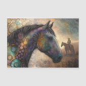 Mystieke Paard Decoupage Tissuepapier (Voorkant)
