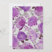 Mystieke Paarse Bloemenkrans Uitnodigingen (Achterkant)
