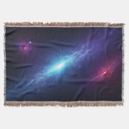Mystieke Paarse En Blauwe Kosmische Energie Deken