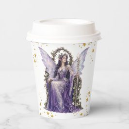 Mystieke paarse fee fantasy kunst papieren bekers. bekers