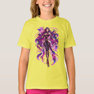 Mystieke Paarse Godin Fantasy T-Shirt