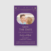 Mystieke Paarse gouden zon maansterren sparen de d (Voorkant)