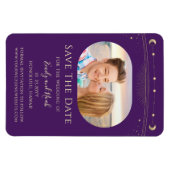 Mystieke Paarse gouden zon maansterren sparen de d Magneet (Horizontaal)