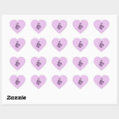 Mystieke Paarse Roos Hart Sticker (Vel)