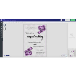 Mystieke Paarse Roos Trouw Uitnodiging
