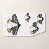 Mystieke paddenstoel & maan fasen Badkamer handdoe Bad Handdoek (Handdoek)